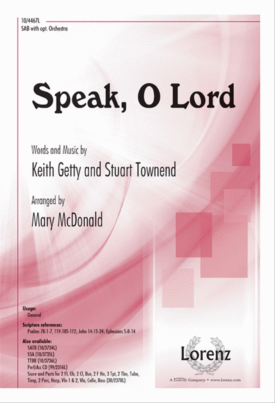 Speak, O Lord Speak, O Lord 3-Part scores gallery preview page 1