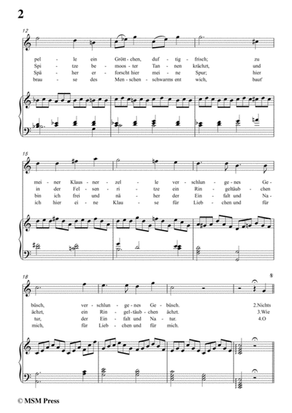 Schubert-Die Einsiedelei(The Hermitage),in C Major,D.393,for Voice&Piano image number null