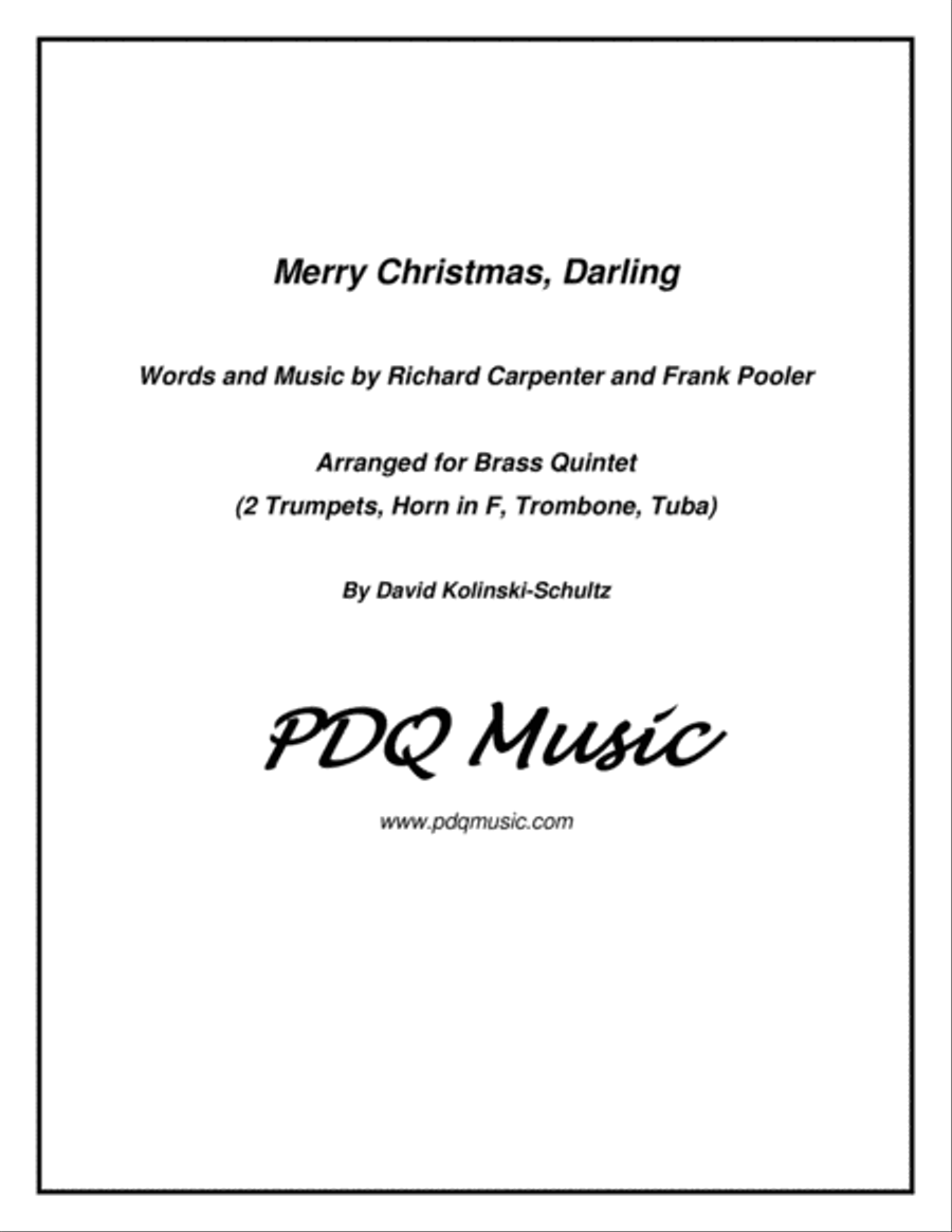 Merry Christmas, Darling Merry Christmas, Darling Brass Ensemble scores gallery preview page 1
