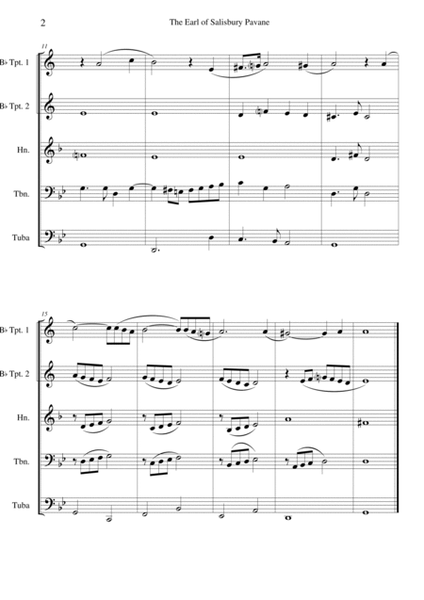 The Earl of Salisbury Pavane (William Byrd) - Brass Quintet image number null