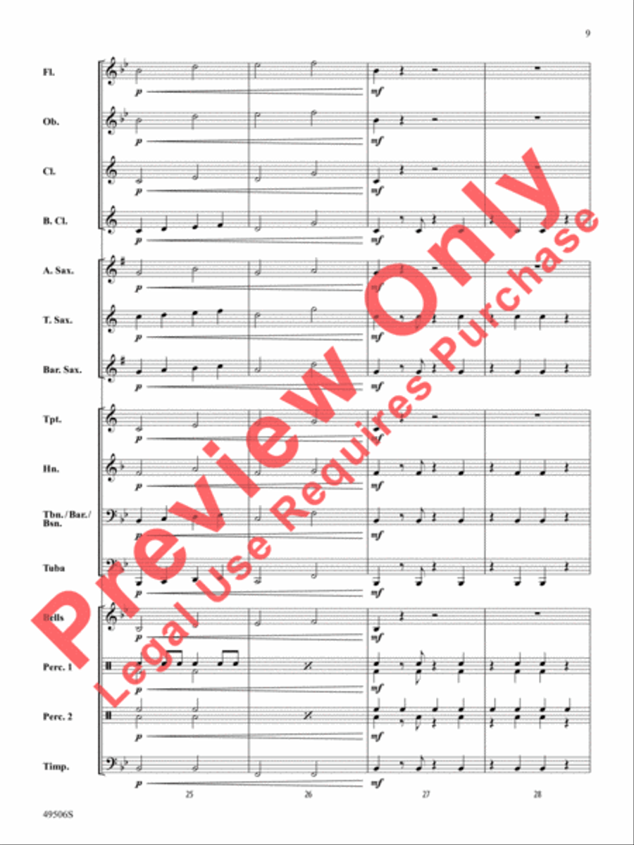 Trombones in Paradise Concert Band scores gallery preview page 10
