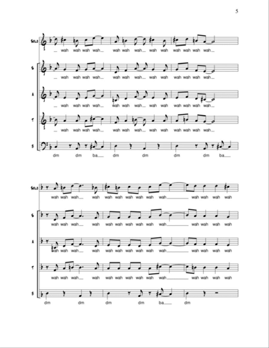 Steppin' Out With My Baby A Cappella scores gallery preview page 5