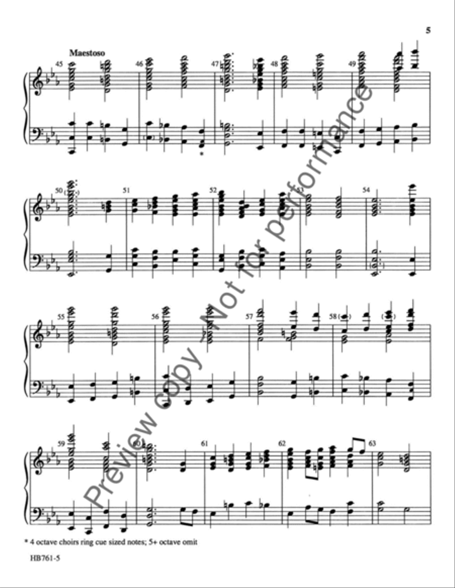 Praise to the Living God 5-Octaves scores gallery preview page 6