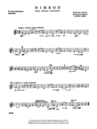 Nimrod (from Elgar's Variations): B-flat Bass Saxophone