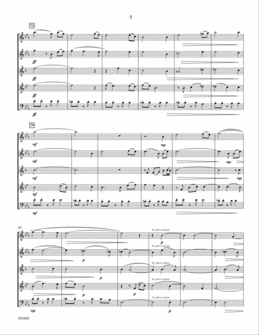 Amazing Grace Woodwind Quintet scores gallery preview page 5