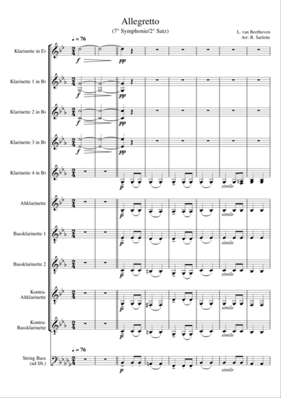 Allegretto Woodwind Ensemble scores gallery preview page 1