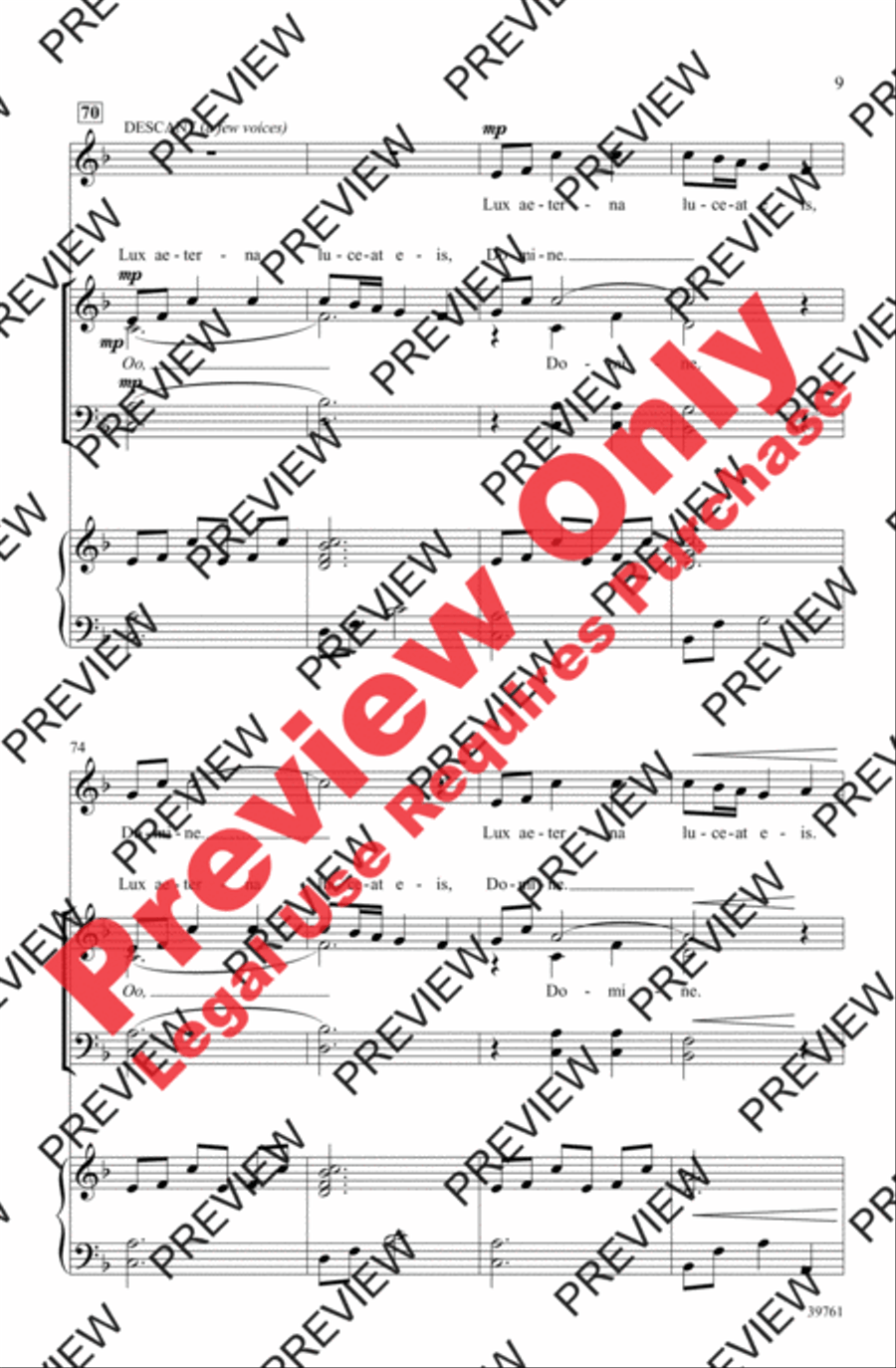Lux Aeterna 4-Part scores gallery preview page 8