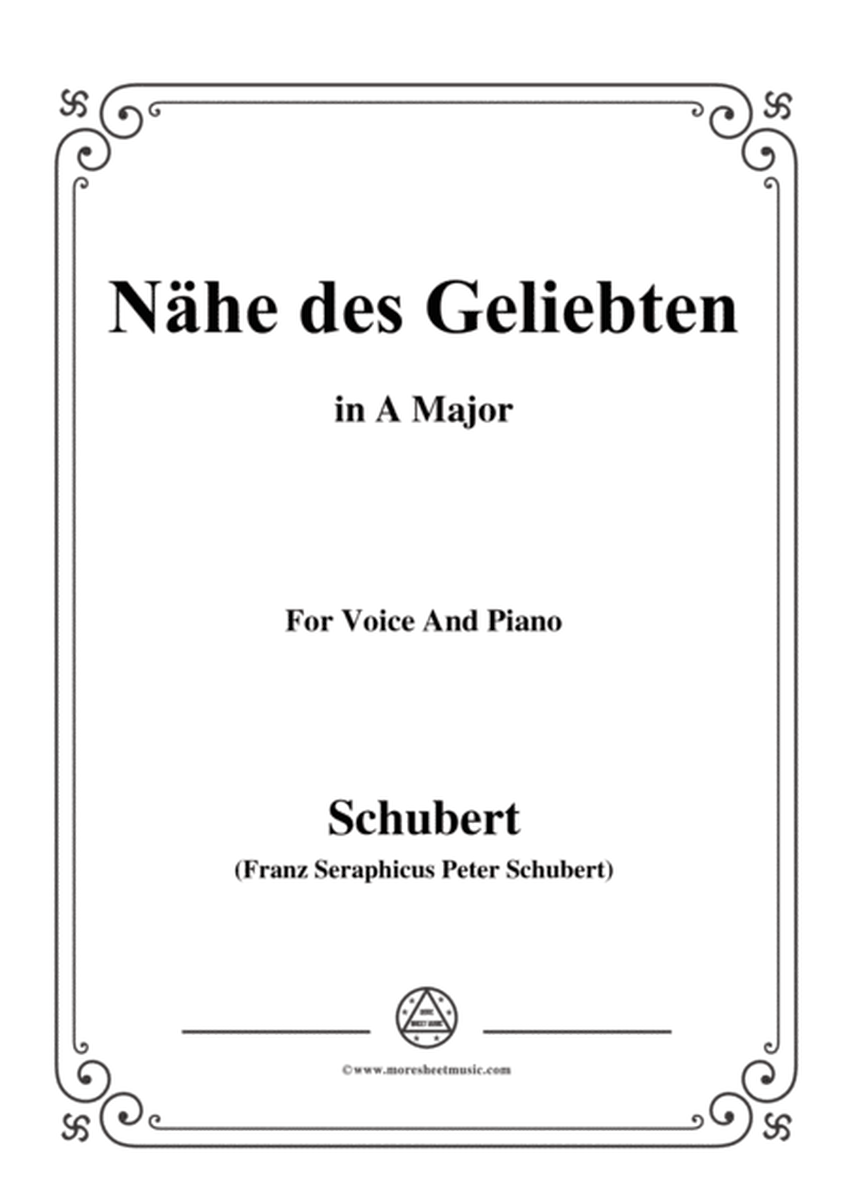 Schubert-Nähe des Geliebten,Op.5 No.2,in A Major,for Voice&Piano image number null