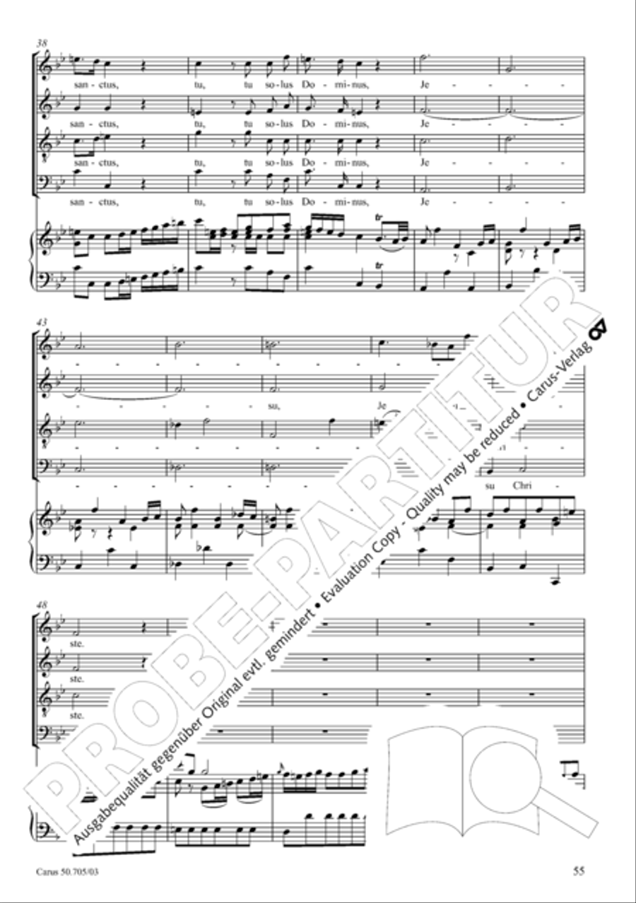 Missa in g. Hasse-Werkausgabe IV/3 4-Part scores gallery preview page 64