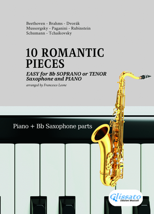 10 Easy Romantic Pieces for Bb Saxophone and Piano