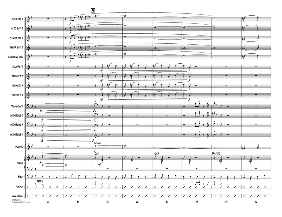 Artistry in Rhythm - Conductor Score (Full Score) Jazz Ensemble scores gallery preview page 6