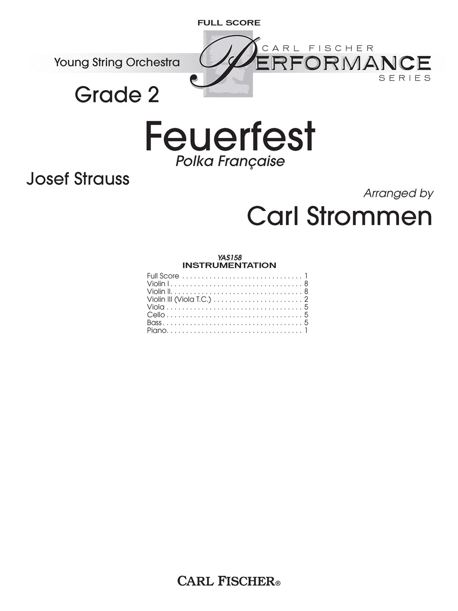Feuerfest String Orchestra scores gallery preview page 1