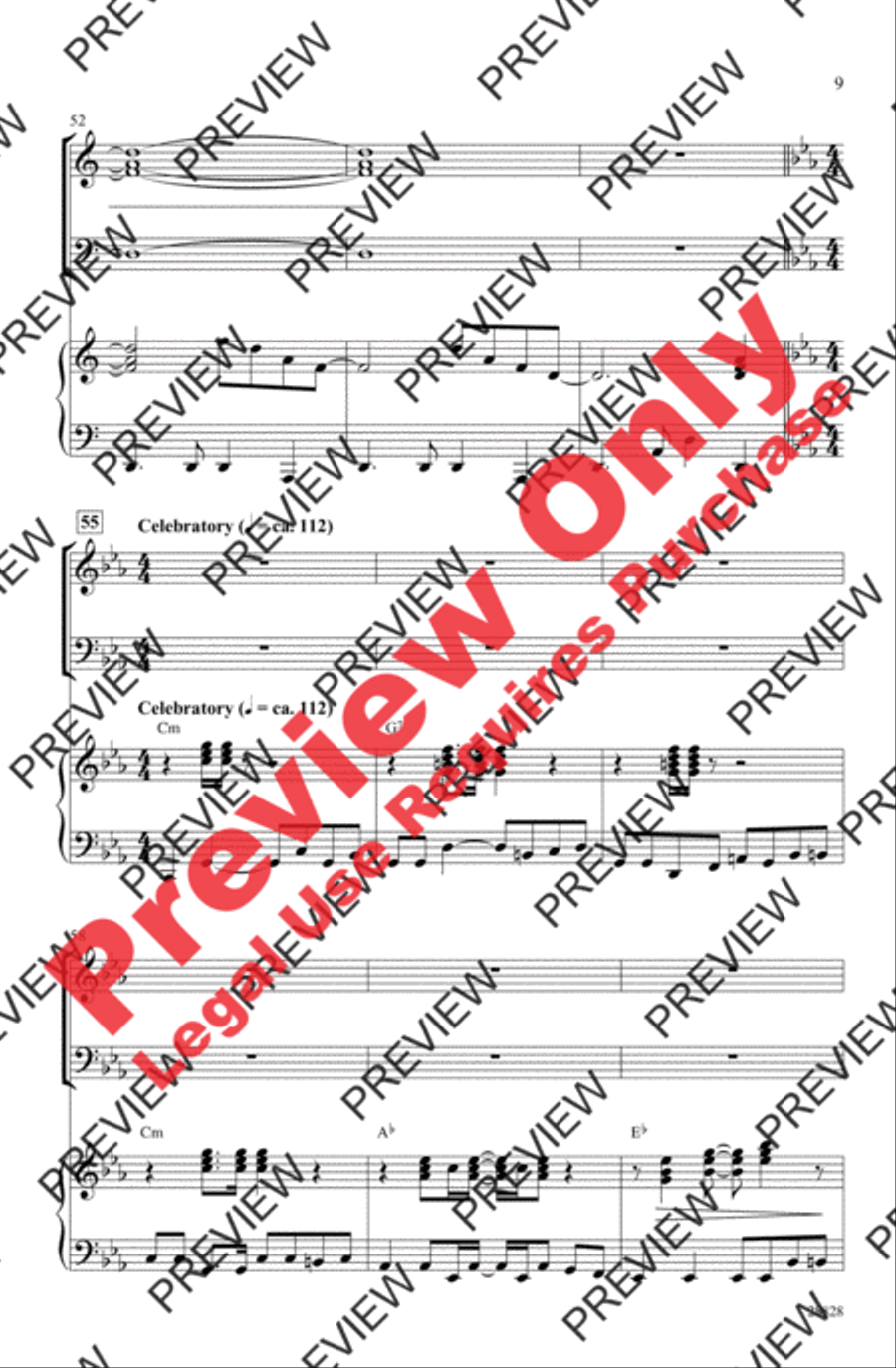 Aquarius / Let the Sunshine In 3-Part scores gallery preview page 8