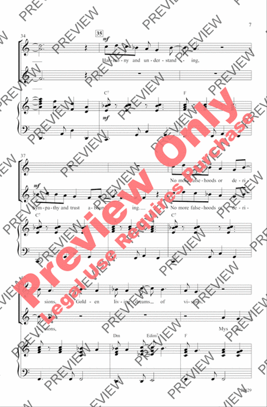 Aquarius / Let the Sunshine In Women's Choir scores gallery preview page 6
