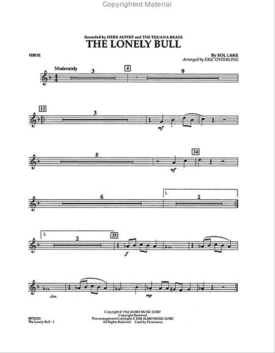 The Lonely Bull Concert Band scores gallery preview page 6