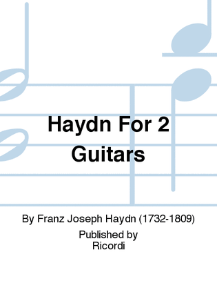 Book cover for Haydn For 2 Guitars
