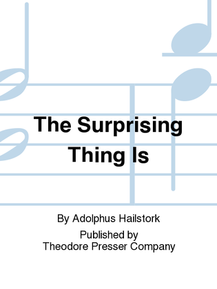 Book cover for The Surprising Thing Is