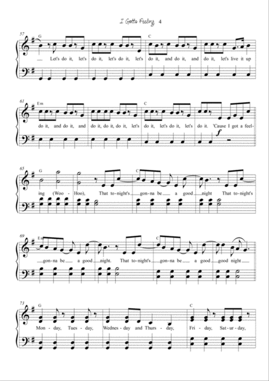 I Gotta Feeling Voice scores gallery preview page 4
