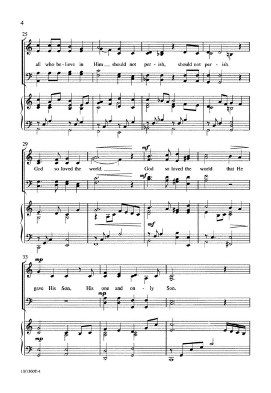 God So Loved the World 4-Part scores gallery preview page 4