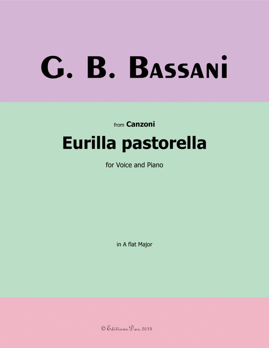 Eurilla pastorella, by Bassani, in A flat Major Voice scores gallery preview page 1