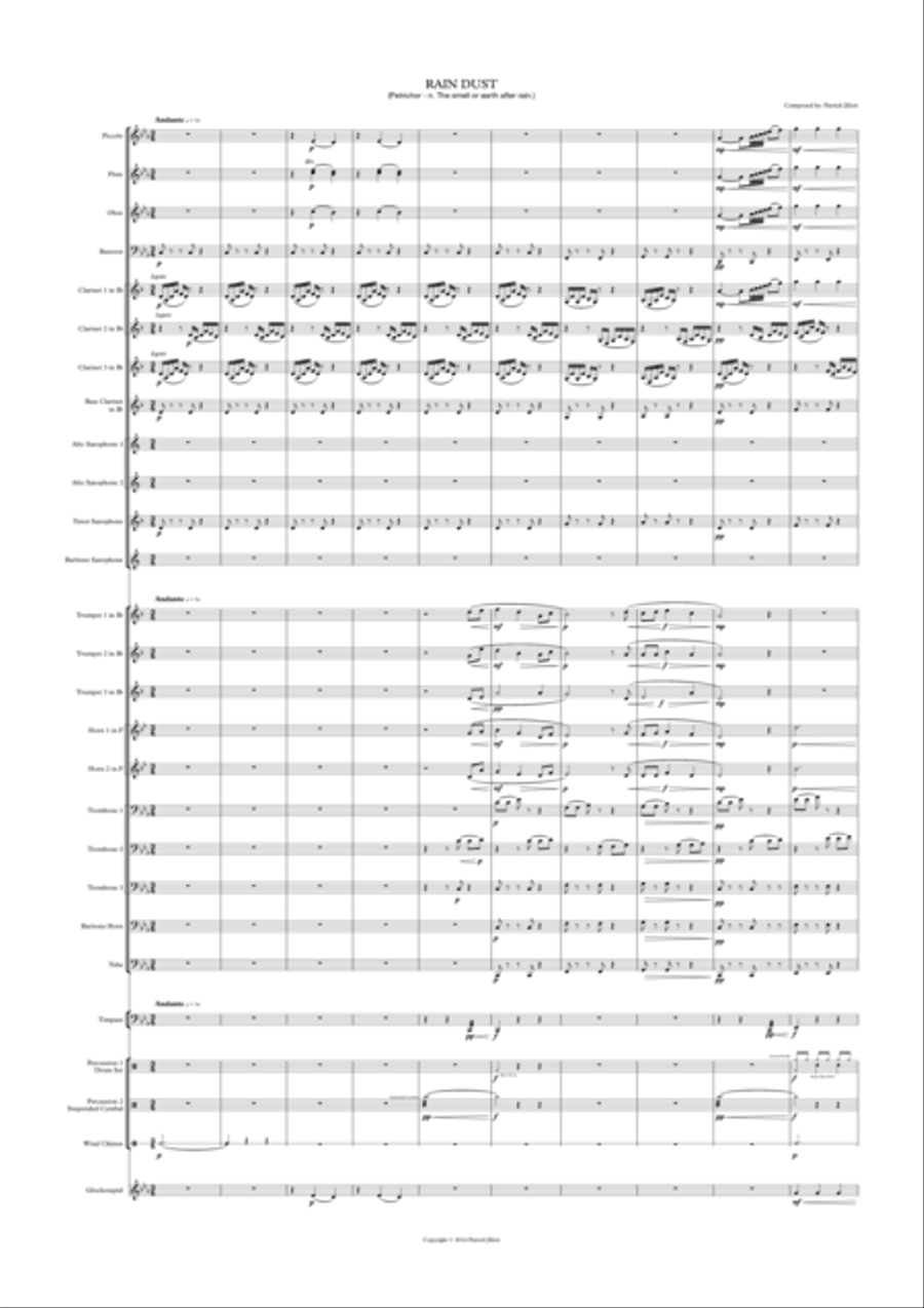 Rain Dust (n. The smell or earth after rain.) Concert Band scores gallery preview page 3
