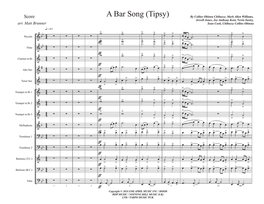 Book cover for A Bar Song (Tipsy)
