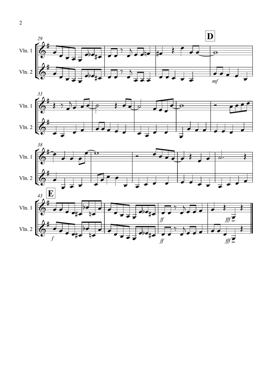 Beyond The Sea Violin Solo scores gallery preview page 2