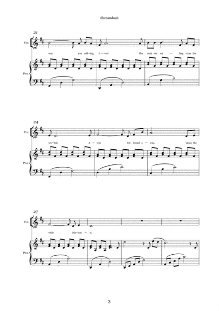Shenandoah Voice scores gallery preview page 3