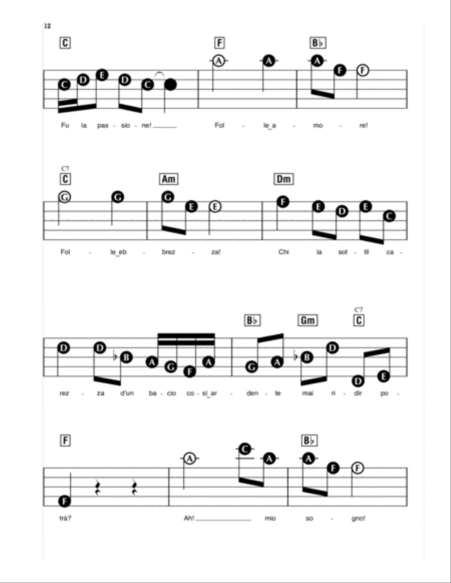 Canzone di Doretta (Chi bel sogno di Doretta) (from La Rondine) Electronic Keyboard scores gallery preview page 2