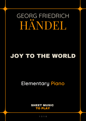 Joy To The World - Elementary Piano - W/Chords (Full Score)
