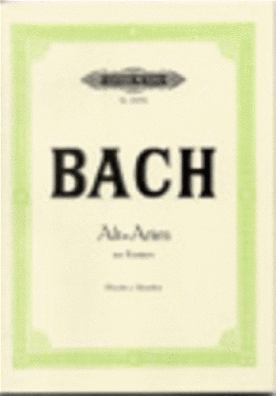 15 Contralto Arias from Cantatas Low Voice scores gallery preview page 1