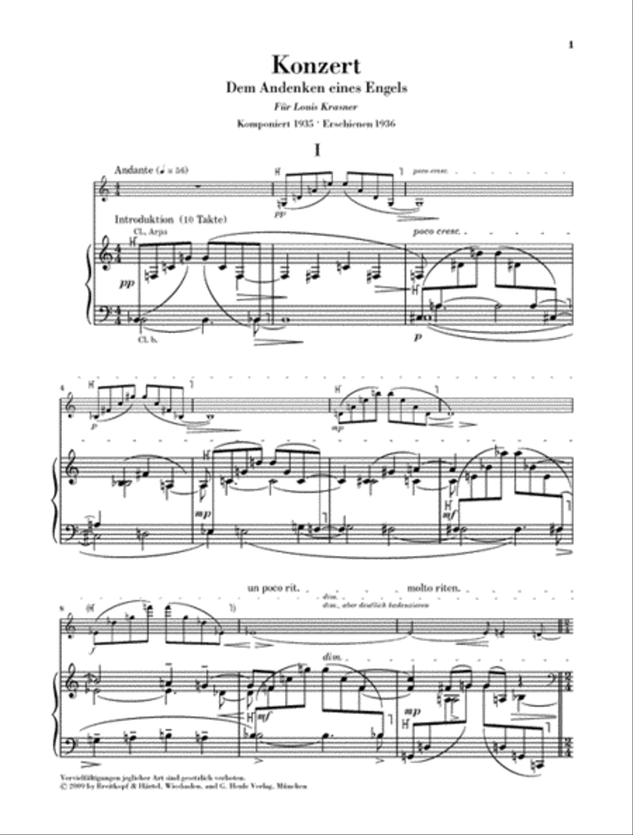 Concerto for Violin and Orchestra Violin Solo scores gallery preview page 2