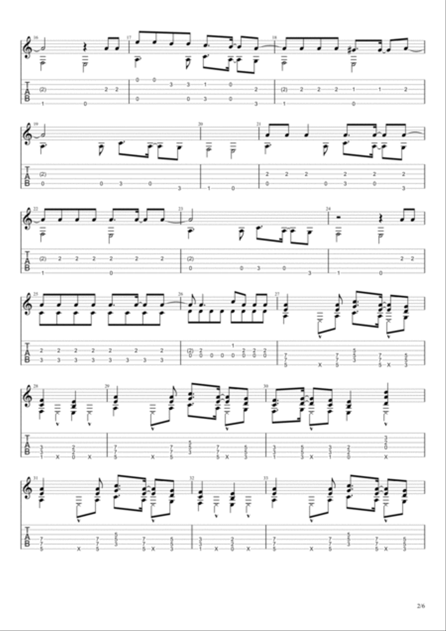 Seven Nation Army Seven Nation Army Guitar Solo scores gallery preview page 2