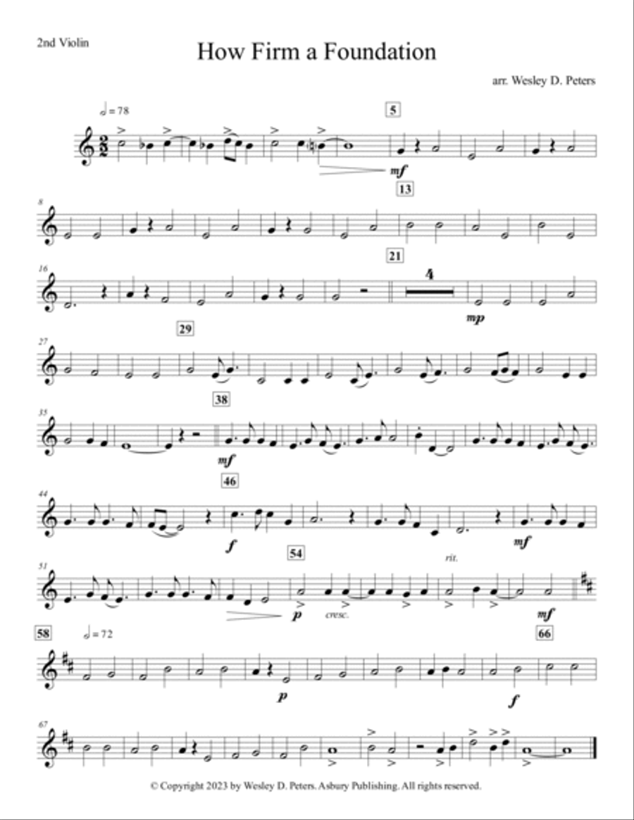 How Firm a Foundation (String Quartet) String Quartet scores gallery preview page 3