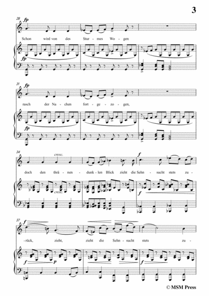 Schubert-Auf dem Strom,Op.119,in C Major,for Voice&Piano image number null