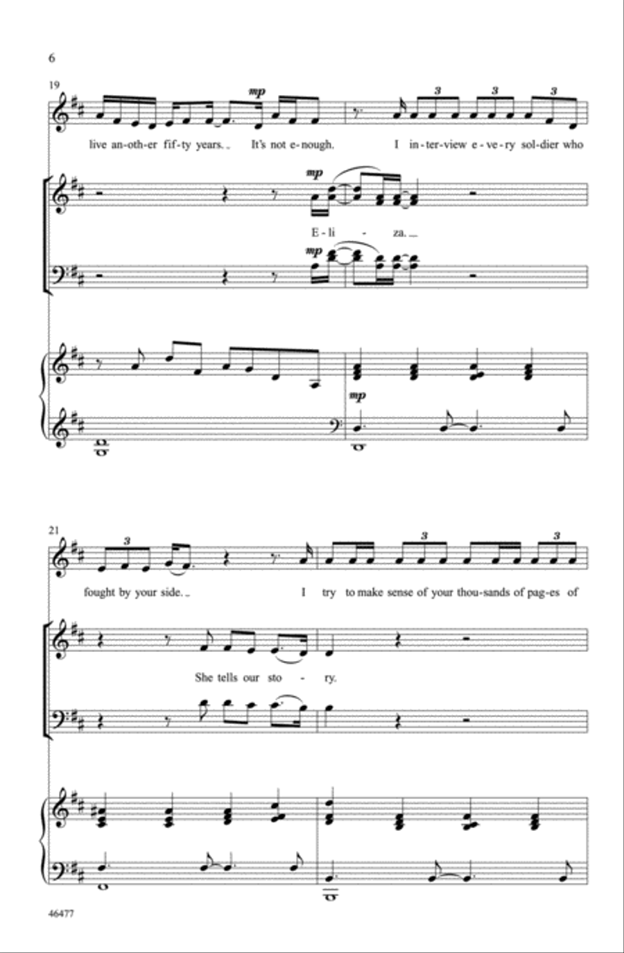 Who Lives, Who Dies, Who Tells Your Story Choir scores gallery preview page 5