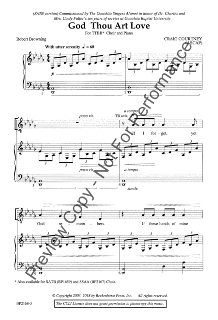 God Thou Art Love - TTBB TTBB scores gallery preview page 3