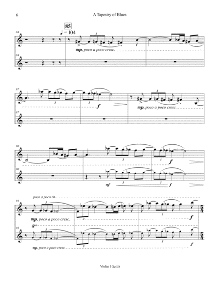 A Tapestry of Blues (10 parts) Large Ensemble scores gallery preview page 6