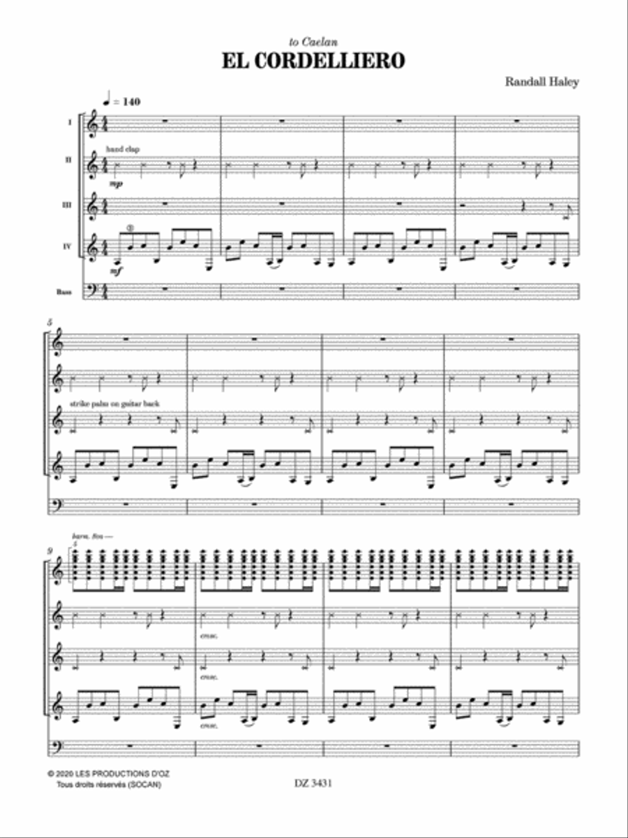 El Cordelliero Guitar Ensemble scores gallery preview page 2