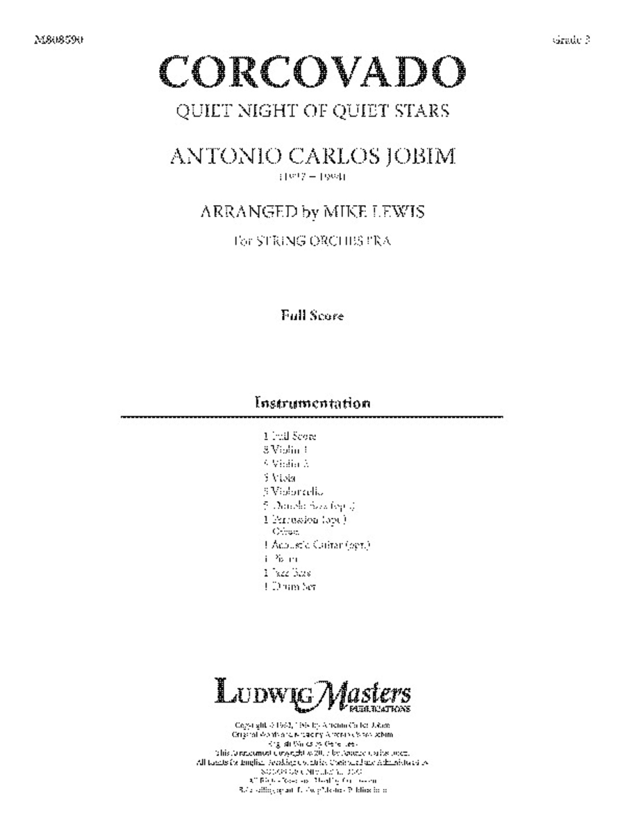 Corcovado (Quiet Night of Quiet Stars) String Orchestra scores gallery preview page 1