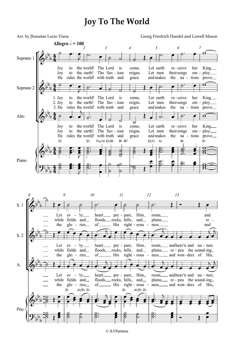 Joy To The World Small Ensemble scores gallery preview page 1