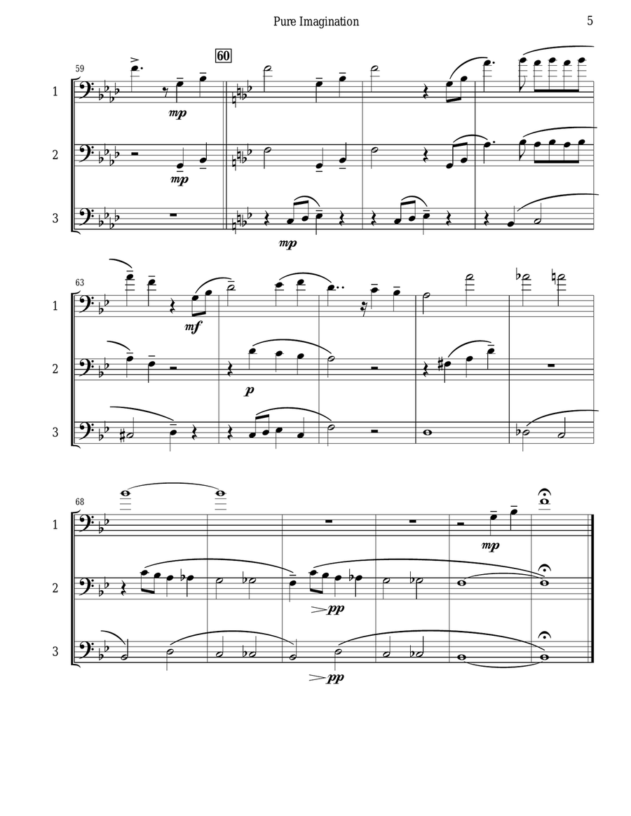 Pure Imagination Brass Ensemble scores gallery preview page 6
