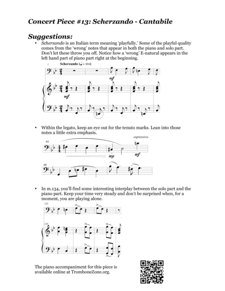 Concert Piece #13: Scherzando – Cantabile [3:40] // G2 – F4