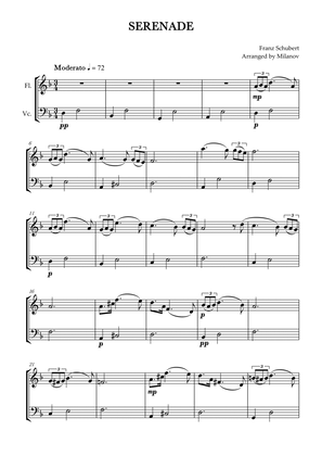 Serenade | Ständchen | Schubert | flute and cello duet