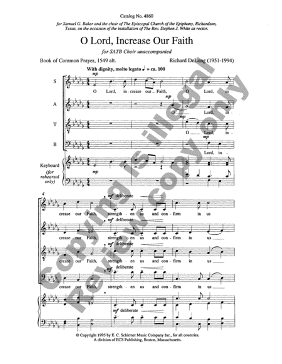 O Lord, Increase Our Faith 4-Part scores gallery preview page 6