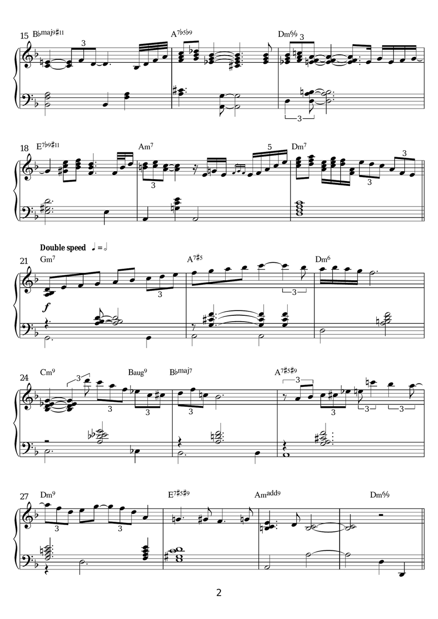 Blue In Green Piano Solo scores gallery preview page 2