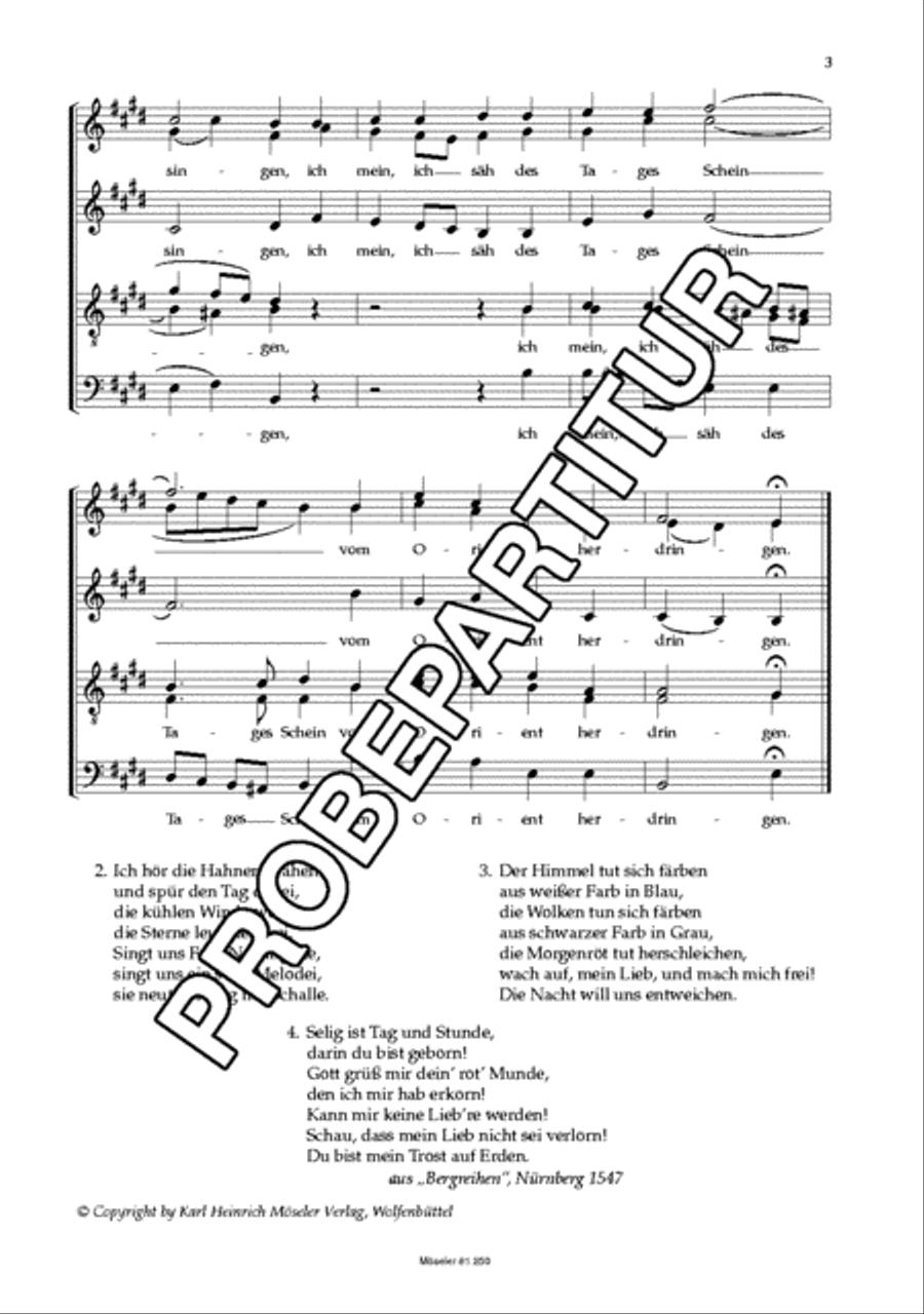 Lustig, ihr Bruder / Wach auf, meins Herzens Schone Mixed Choir scores gallery preview page 4