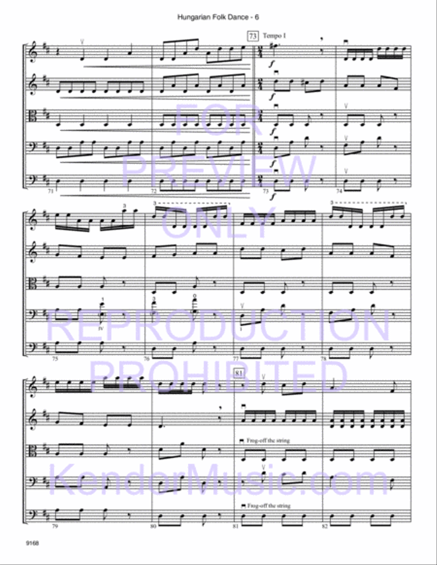 Hungarian Folk Dance Hungarian Folk Dance String Orchestra scores gallery preview page 7