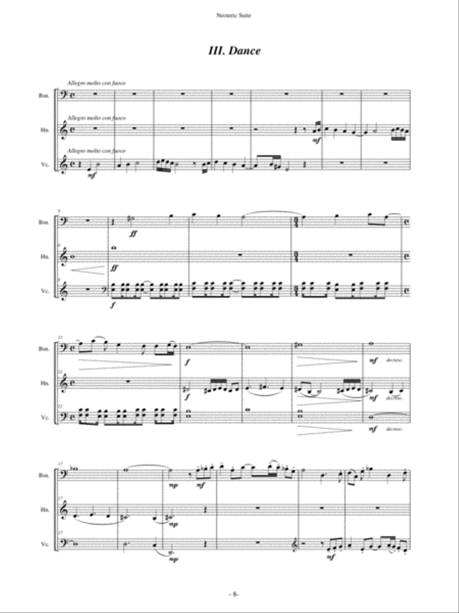 Neoteric Suite Bassoon scores gallery preview page 4