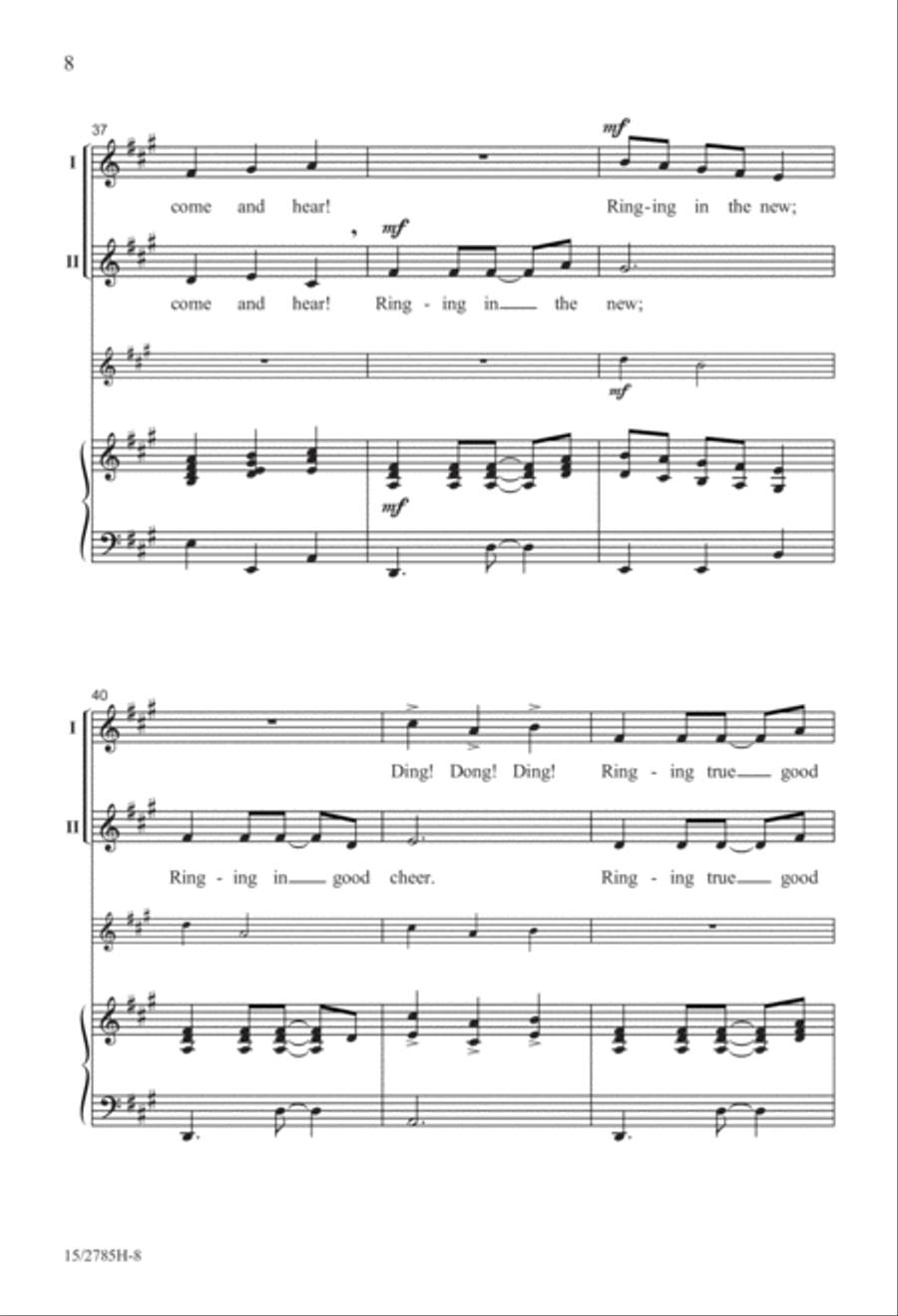 Ringing in the New Year 2-Part scores gallery preview page 9